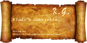 Klaáb Gabriella névjegykártya